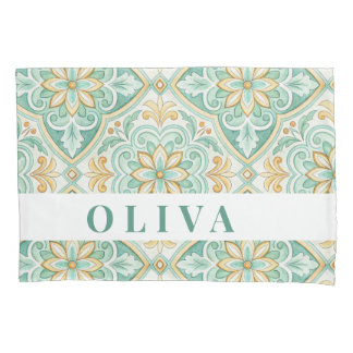 Personalized Moroccan Tile Mediterranean  Kissenbezug
