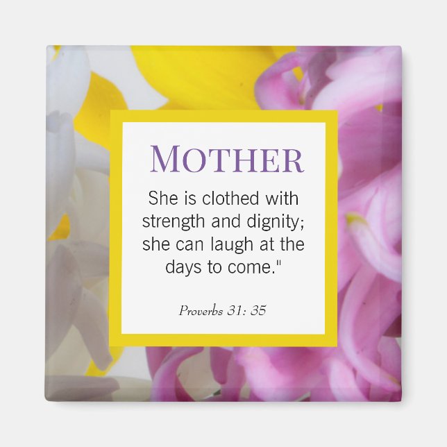Personalized Mother Day Bibel Skriptures Magnet (Vorne)