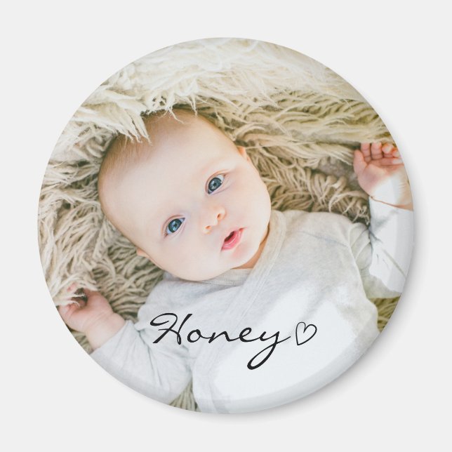 personalized mother day gift, Custom baby photo on Magnet (Vorne)