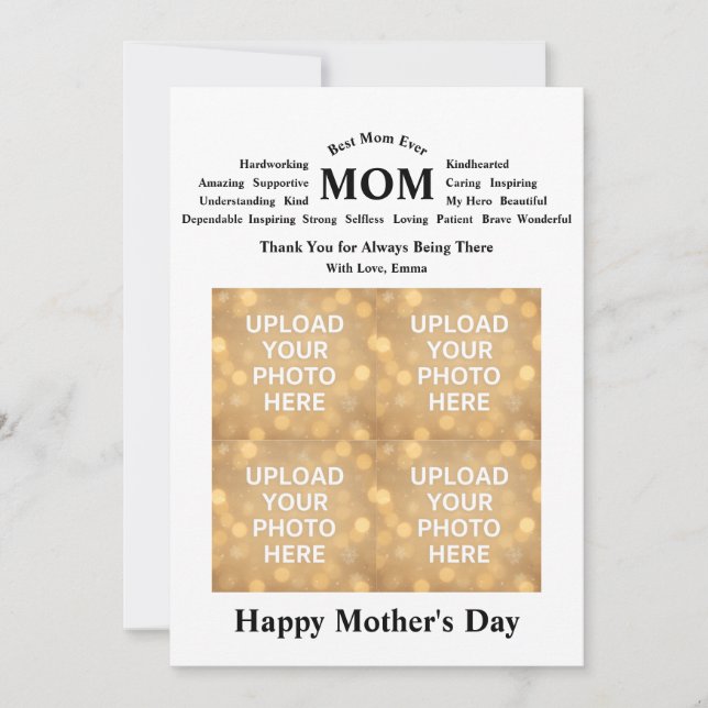 Personalized Mother’s Day Card Einladung (Vorderseite)