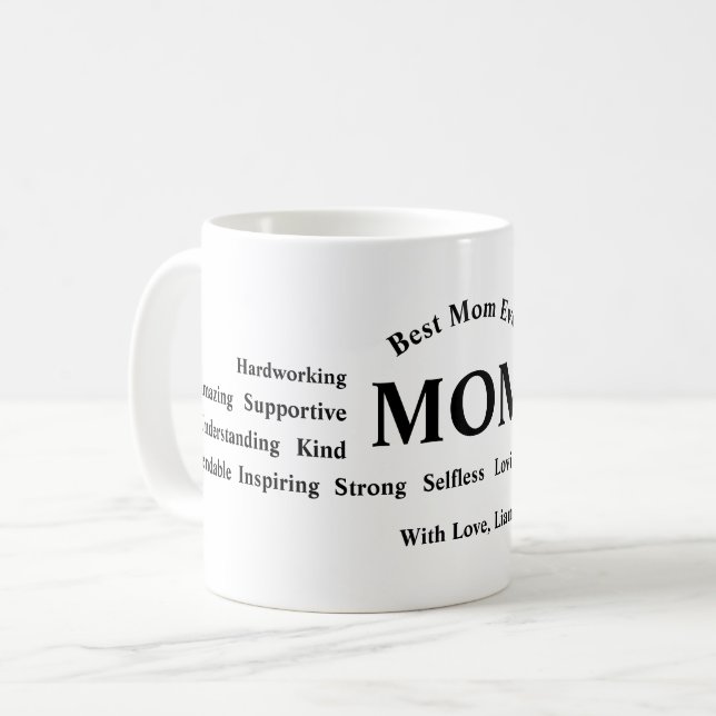 Personalized Mother’s Day Mug Kaffeetasse (Vorderseite Links)