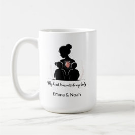Personalized Motherhood Silhouette–Custom Mom Gift Kaffeetasse