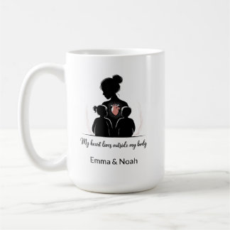Personalized Motherhood Silhouette–Custom Mom Gift Kaffeetasse