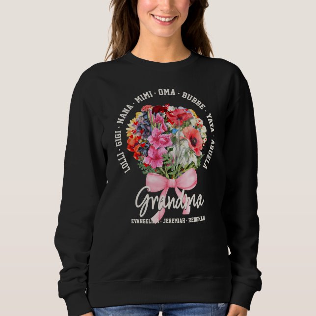 Personalized Mother's Day Nana Mimi Gigi GRANDMA Sweatshirt (Vorderseite)