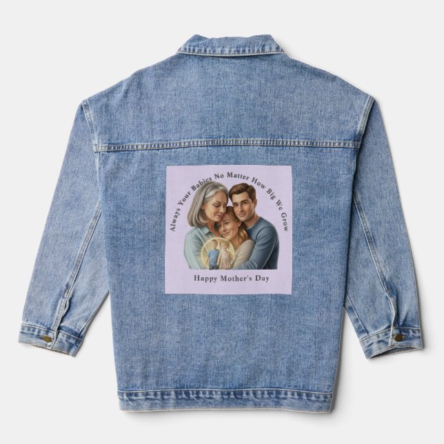 personalized mother's day photo  jeansjacke (Rückseite)