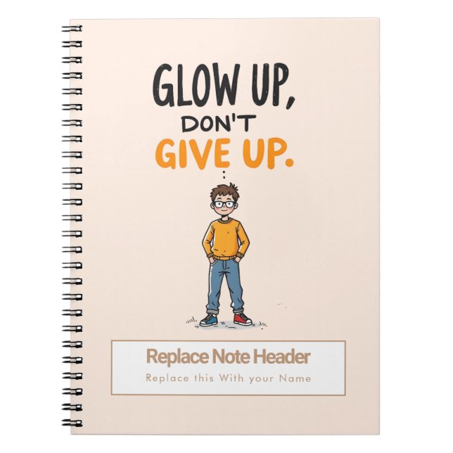 Personalized Motivational Notebook Notizblock (Vorderseite)