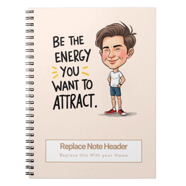Personalized Motivational Notebook Notizblock (Vorderseite)