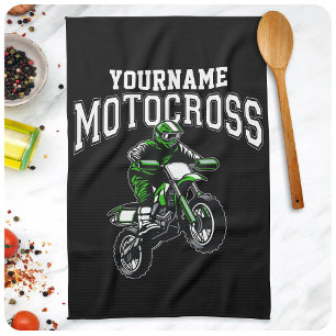 Personalized Motocross Dirt Bike Rider Racing Geschirrtuch