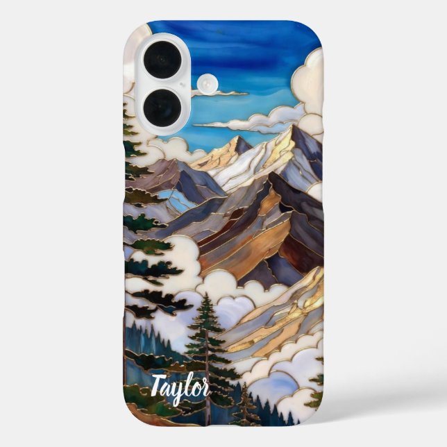 Personalized Mountain Sunset Phone Case (Rückseite)