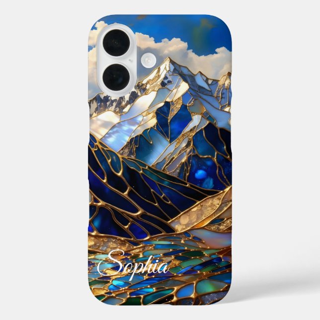 Personalized Mountain Sunset Phone Case (Rückseite)