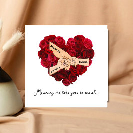 Personalized Mummy We Love You Mother's Day Card Karte