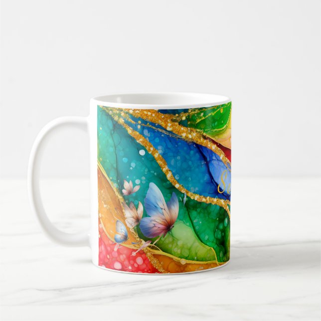 Personalized Mystic Butterfly Mug Kaffeetasse (Links)