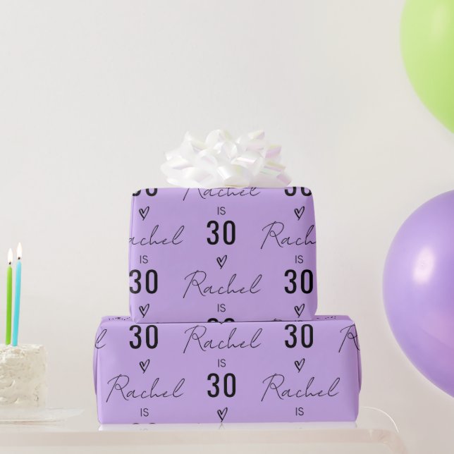 Personalized Name 10th 15th 20th 30 Birthday Gift Geschenkpapier (Partygeschenke)