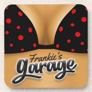 Personalized NAME Bikini Babe Girl Man Cave Garage Getränkeuntersetzer