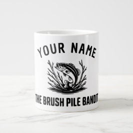 Personalized Name Brush Bass Hunter Jumbo-Tasse