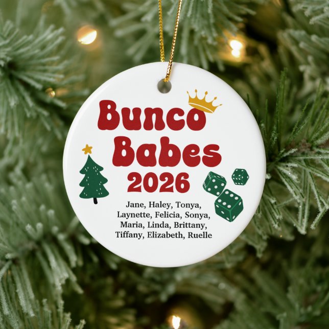 Personalized Name Bunco Babes Ornament (Baum)