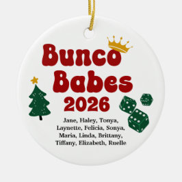 Personalized Name Bunco Babes Ornament