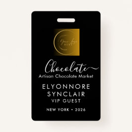 Personalized Name Chocolate Festival VIP Pass  Ausweis