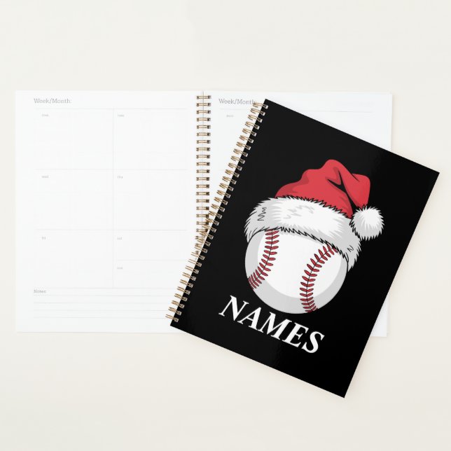 Personalized Name Christmas Baseball Santa Hat Planer (Anzeige)
