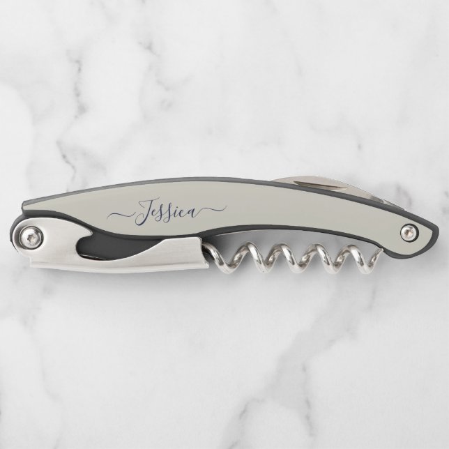 Personalized Name Corkscrew Elegant Wine Opener  Kellnermesser (Vorderseite)