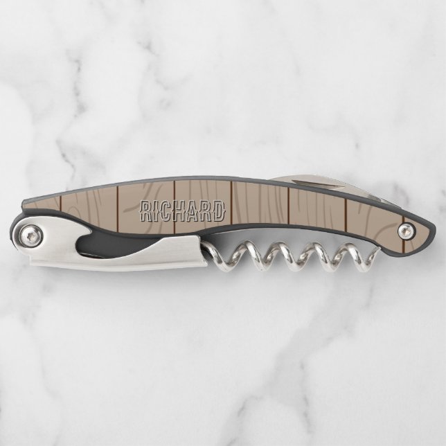 Personalized Name Corkscrew Stylish Wine Opener Kellnermesser (Vorderseite)