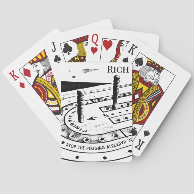 Personalized Name Cribbage Game Spielkarten (Rückseite)