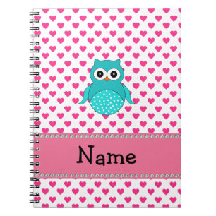 Personalized name cute owl notizblock