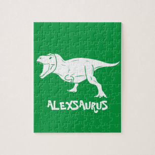 Personalized Name Dinosaur jigsaw puzzle