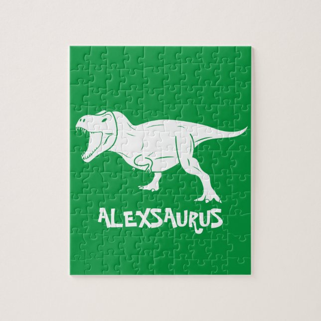 Personalized Name Dinosaur jigsaw puzzle (Vertikal)