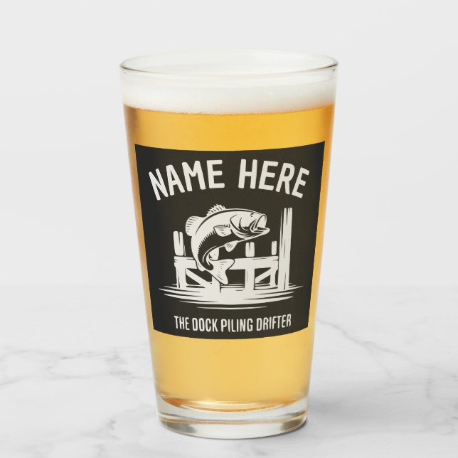 Personalized Name Dock Shadow Bass Glas (Vorne (Gefüllt))