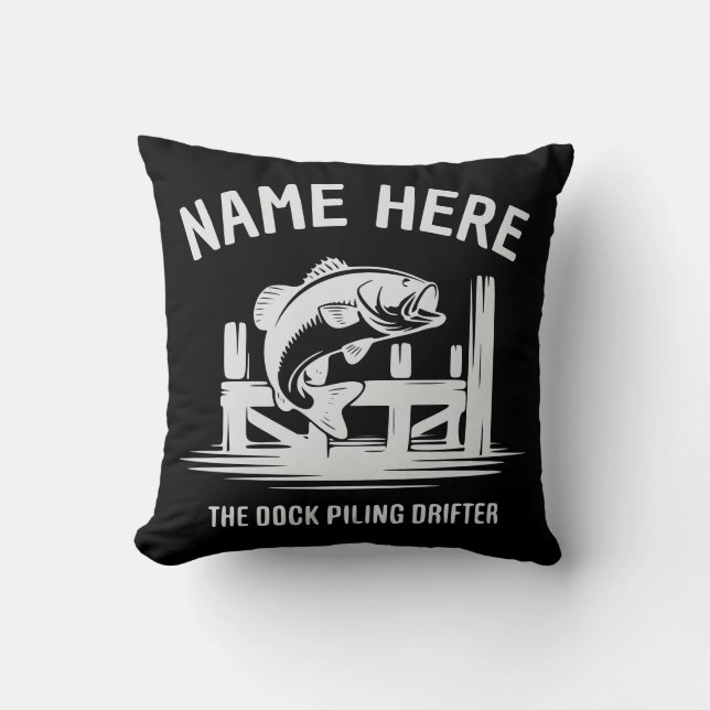 Personalized Name Dock Shadow Bass Kissen (Vorderseite)