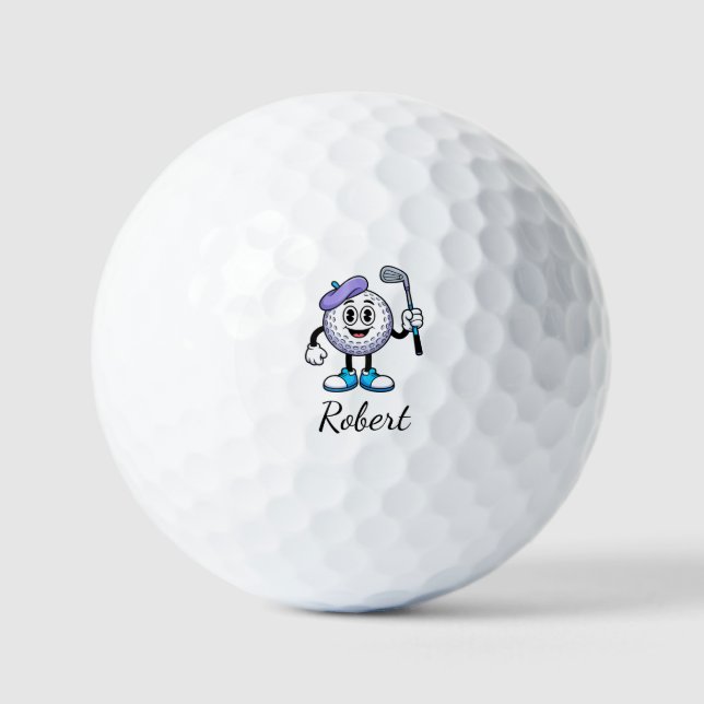 Personalized Name  Funny Golfball (Vorderseite)