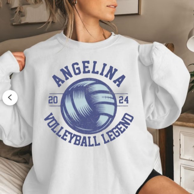 Personalized name gift for volleyball players sweatshirt (Von Creator hochgeladen)