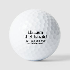 Personalized Name Golf Balls Template SCI-FI 5 Golfball