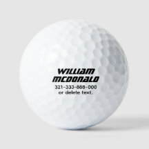 Personalized Name Golf Balls Template SCI-FI 7