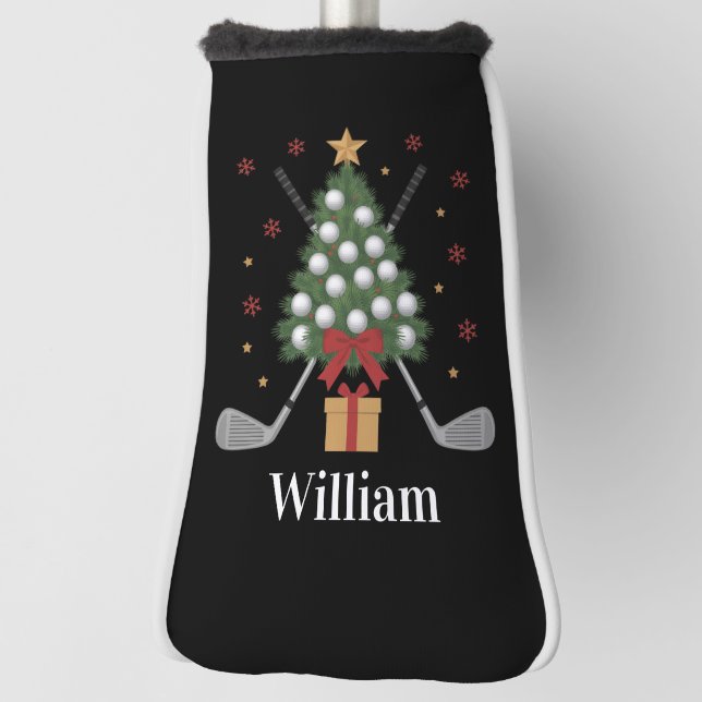 Personalized Name Golf Tree Equipment Christmas  Golf Headcover (Rotieren 90)