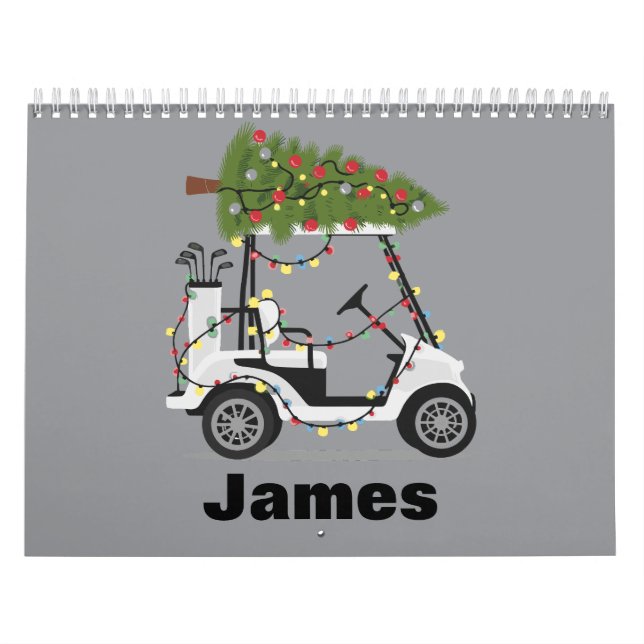 Personalized Name Golfer Christmas Golf Cart Xmas  Kalender (Titelbild)