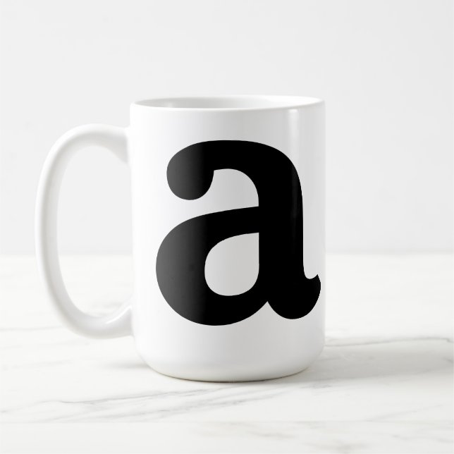 Personalized Name Initial Stylish Modern Minimal  Kaffeetasse (Links)