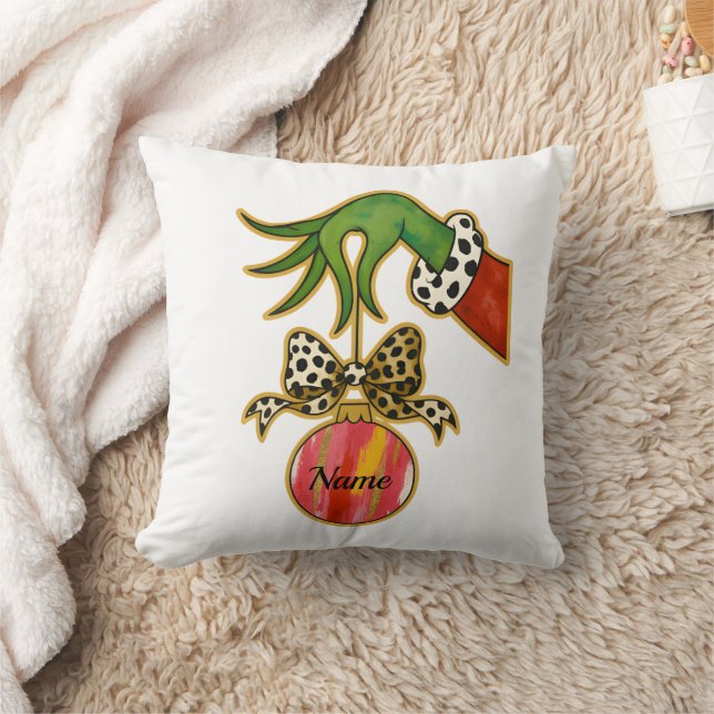 personalized Name Leopard Bow Parrot Ornament Kissen (Decke)