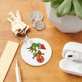 personalized Name Leopard Bow Parrot Ornament Schlüsselanhänger