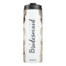 Personalized Name Marble Bridesmaid Thermosbecher