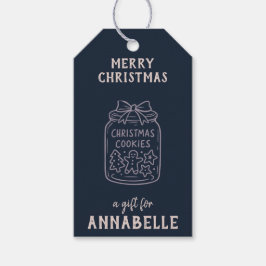 Personalized Name Merry Christmas Cookies Geschenkanhänger