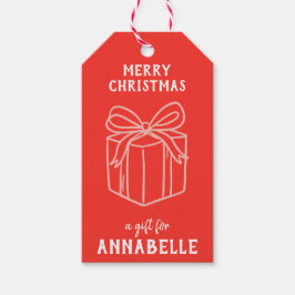 Personalized Name Merry Christmas Present Geschenkanhänger