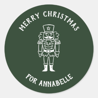 Personalized Name Merry Christmas Prince Runder Aufkleber