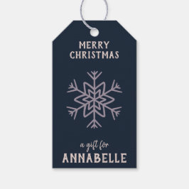 Personalized Name Merry Christmas Snowflake Geschenkanhänger