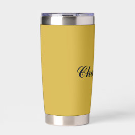 Personalized Name Metallic Gold Custom Thermobecher