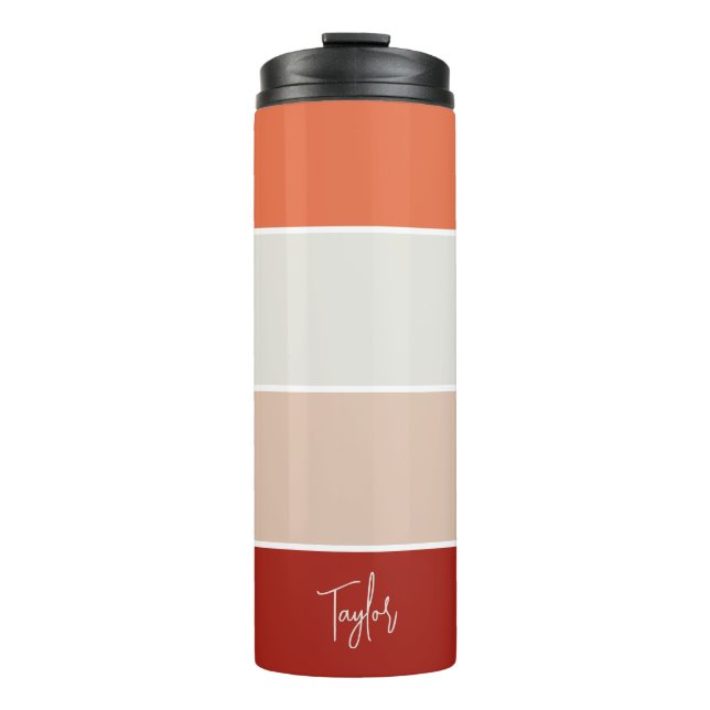 Personalized Name Modern Simple And Trendy Thermosbecher (Vorderseite)