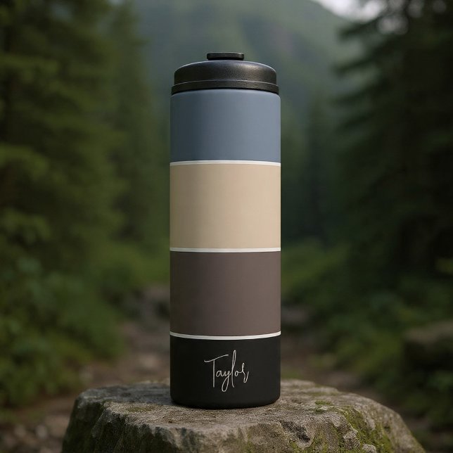 Personalized Name Modern Simple And Trendy Thermosbecher (Personalized Name Modern Simple And Trendy Thermal Tumbler by Ricaso. various colors available)