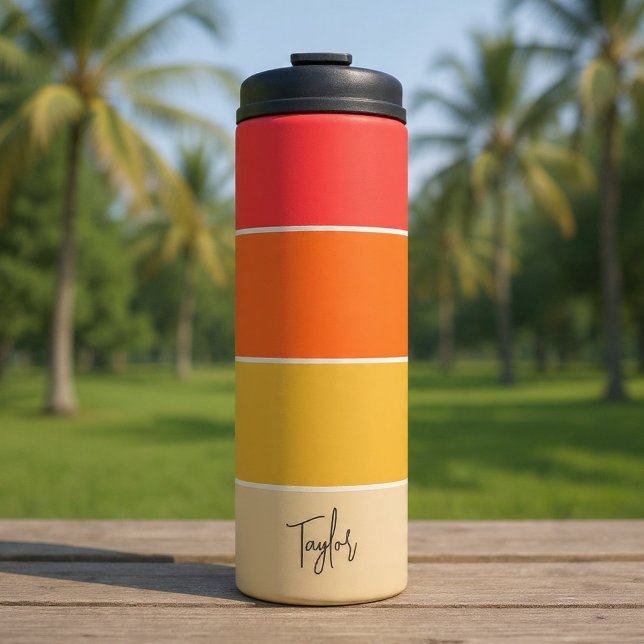 Personalized Name Modern Simple And Trendy Thermosbecher (Personalized Name Modern Simple And Trendy Thermal Tumbler by Ricaso. Ideal for hot or cold)
