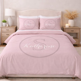 Personalized Name Monogram Dusty Rose Kissenbezug